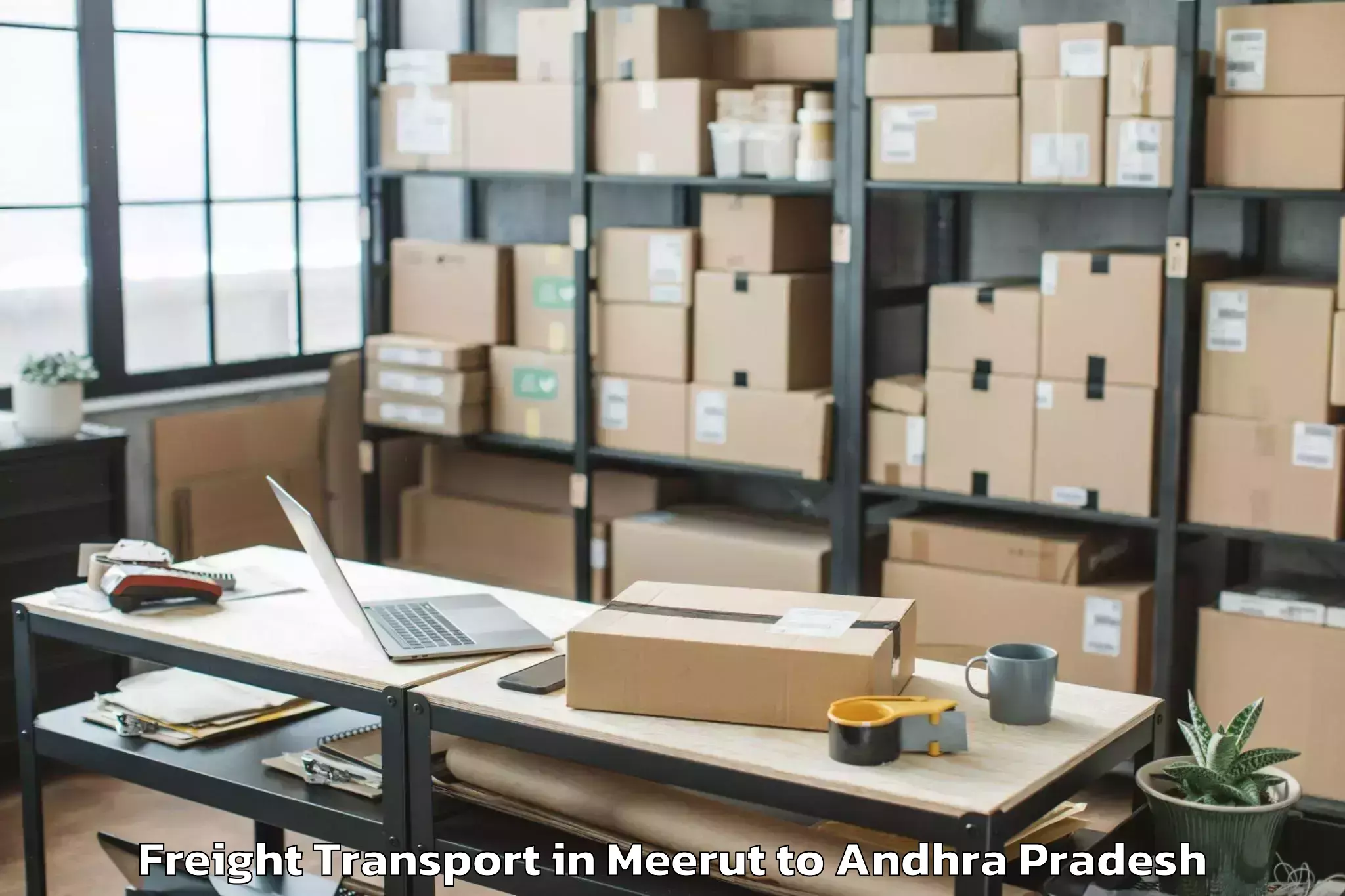 Affordable Meerut to Duvvur Freight Transport